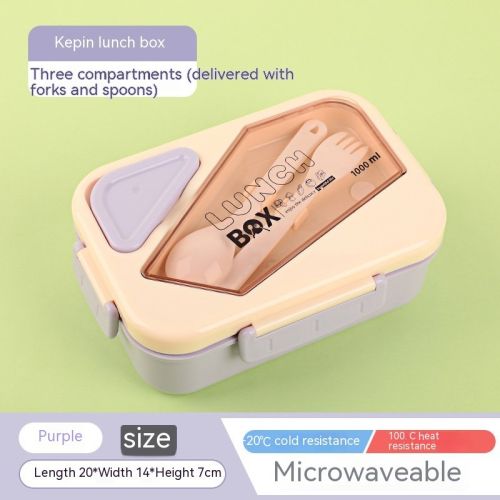 Lunch Box Simple Single-layer Outdoor Box Microwaveable With Sauce