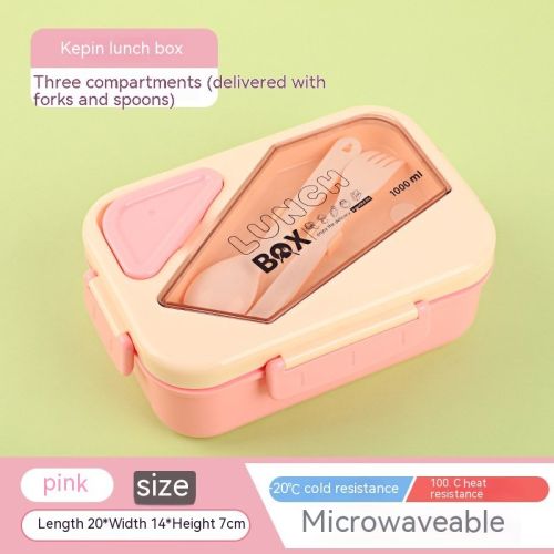 Lunch Box Simple Single-layer Outdoor Box Microwaveable With Sauce