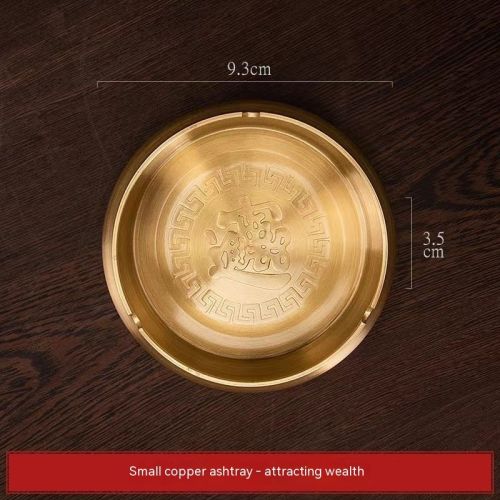 Chinese Style Fashion Treasure Pure Copper Ashtray Home, Living Room, Office Decoration
