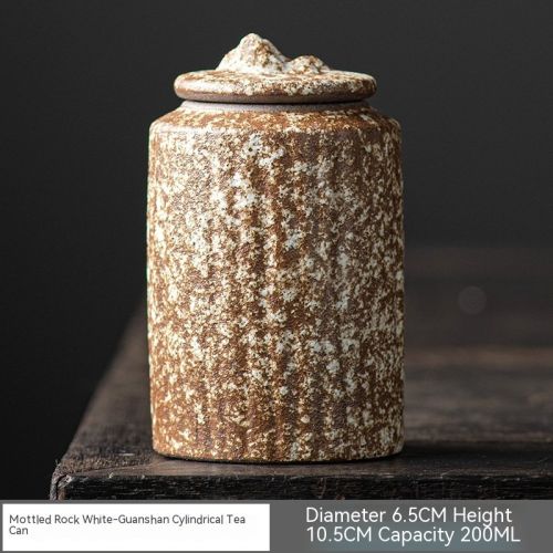 Gilding Guanshan Sealed Tea Pot Ceramic Household Pu'er Storage Empty Recovering Jar