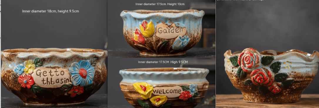 Large Succulent Flower Pot Ceramic