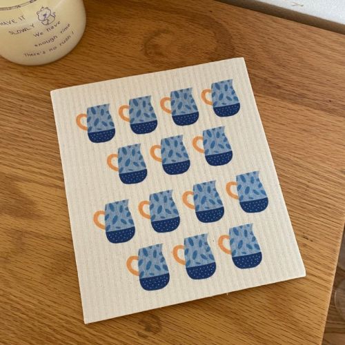 Cartoon Printing Environmental Protection Cellulose Sponge Dishcloth