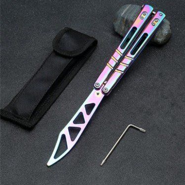 Outdoor Portable Training Knife All Steel Self-defense Practice Knife