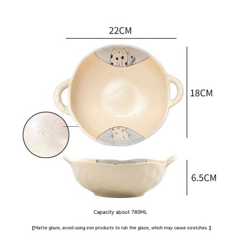 Double-ear Bowl Soup Bowl Household