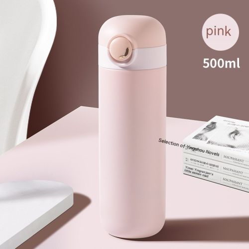 Stainless Steel Creative Straw Bouncing Children's And Students' Insulation Cup
