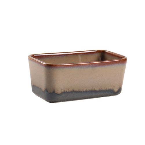 Kiln Baked Butterboat Rectangular Western Style With Lid Butter Storage Box Set